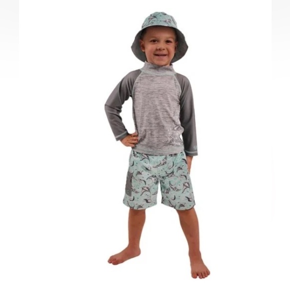 UV SKINZ Boys 3 Piece Sun and Swim Set with UPF 50+ Sun Protection Size 2T - Picture 13 of 13